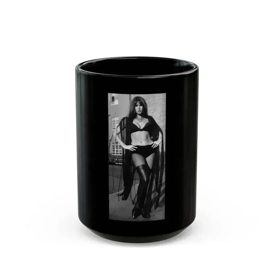 Caroline Munro #232 (Vintage Female Icon) Black Coffee Mug 15oz - Go Mug Yourself