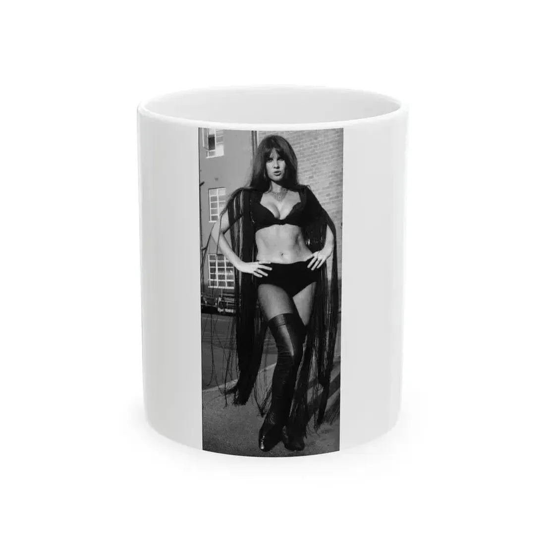 Caroline Munro #232 (Vintage Female Icon) White Coffee Mug 11oz - Go Mug Yourself