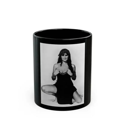 Caroline Munro #233 (Vintage Female Icon) Black Coffee Mug 11oz - Go Mug Yourself