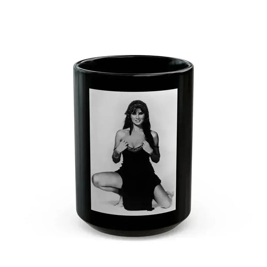 Caroline Munro #233 (Vintage Female Icon) Black Coffee Mug 15oz - Go Mug Yourself