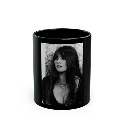 Caroline Munro #234 (Vintage Female Icon) Black Coffee Mug 11oz - Go Mug Yourself