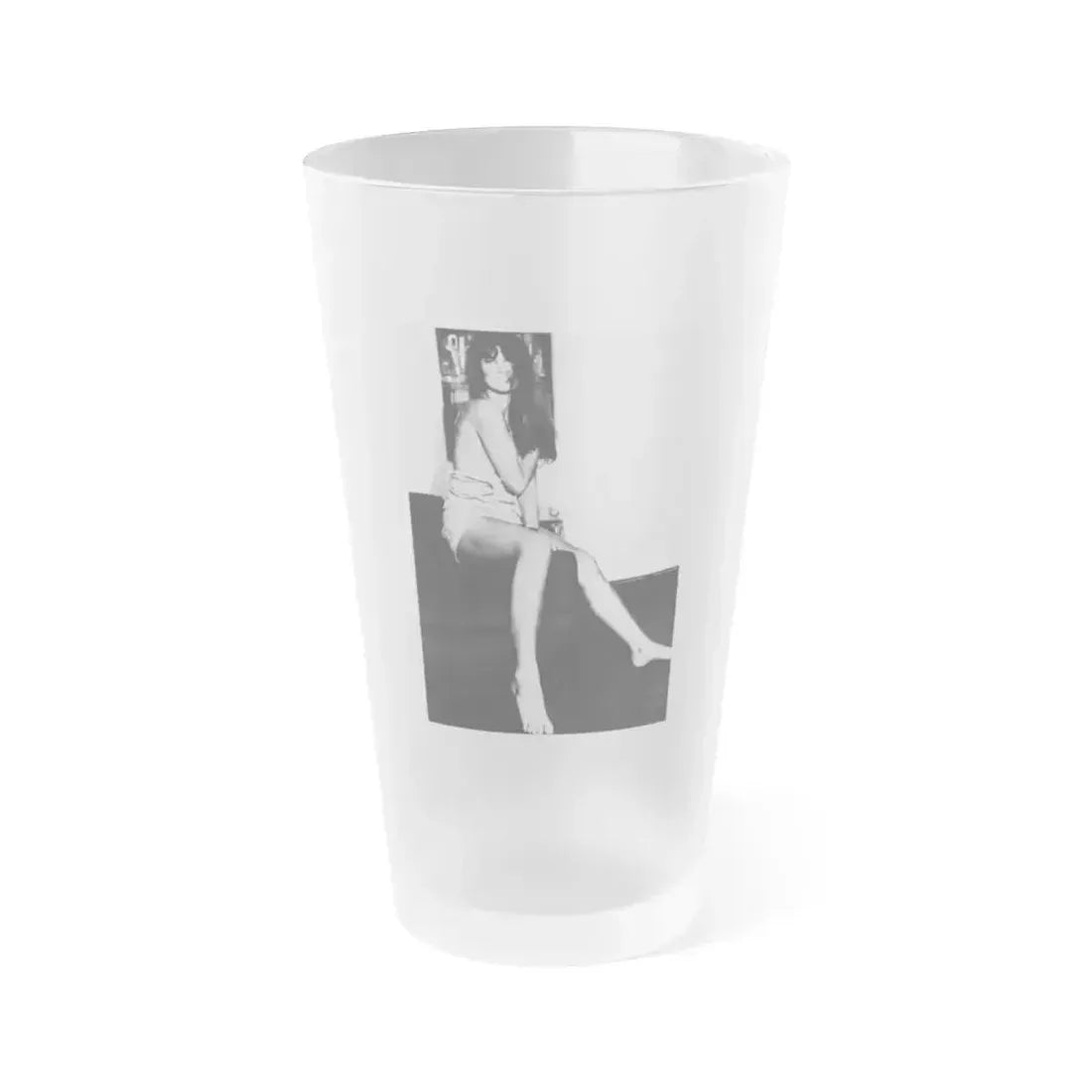Caroline Munro #239 (Vintage Female Icon) Frosted Pint Glass 16oz 16oz Frosted - Go Mug Yourself