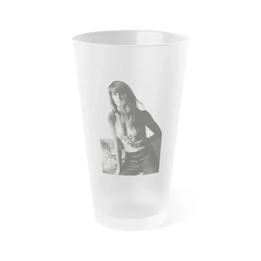 Caroline Munro #240 (Vintage Female Icon) Frosted Pint Glass 16oz 16oz Frosted - Go Mug Yourself