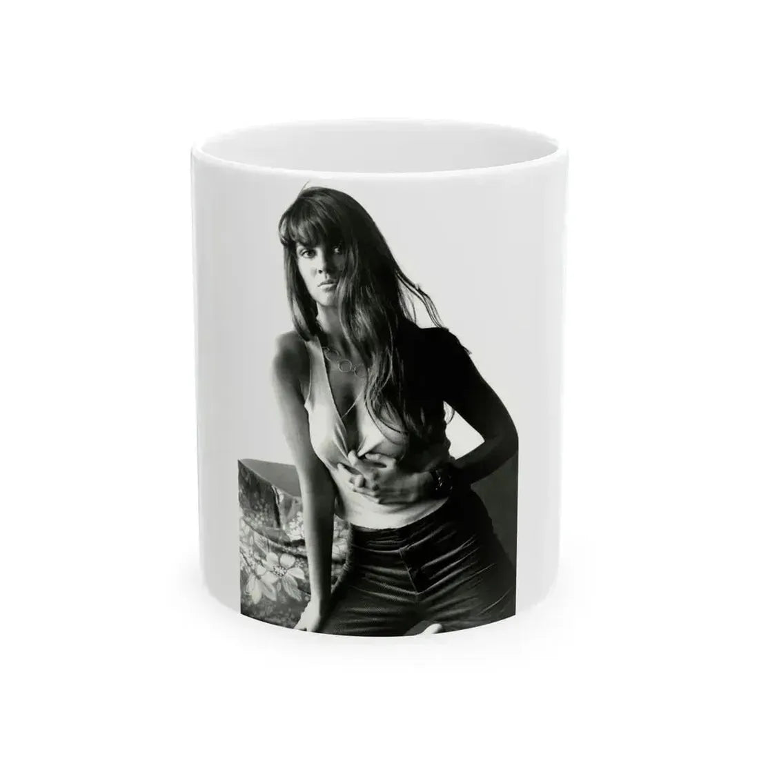 Caroline Munro #240 (Vintage Female Icon) White Coffee Mug 11oz - Go Mug Yourself