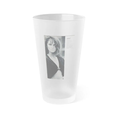 Caroline Munro #241 (Vintage Female Icon) Frosted Pint Glass 16oz-16oz-Frosted-Go Mug Yourself