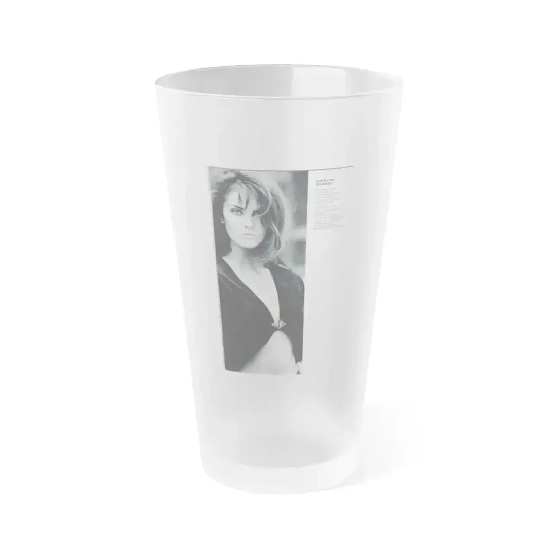 Caroline Munro #241 (Vintage Female Icon) Frosted Pint Glass 16oz 16oz Frosted - Go Mug Yourself