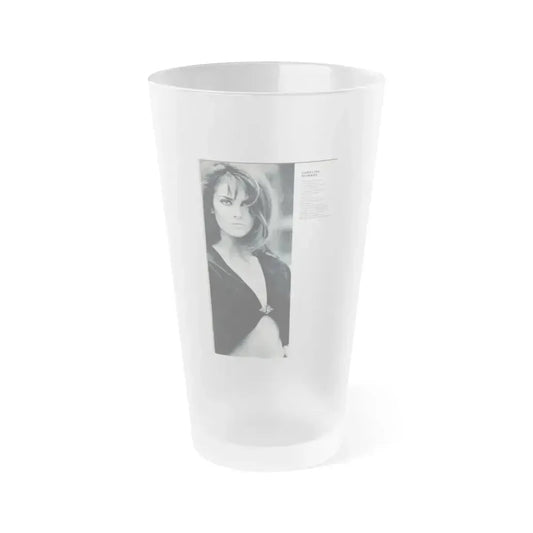 Caroline Munro #241 (Vintage Female Icon) Frosted Pint Glass 16oz 16oz Frosted - Go Mug Yourself