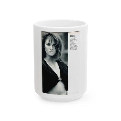 Caroline Munro #241 (Vintage Female Icon) White Coffee Mug 15oz - Go Mug Yourself