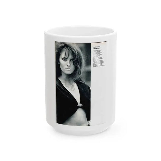 Caroline Munro #241 (Vintage Female Icon) White Coffee Mug 15oz - Go Mug Yourself