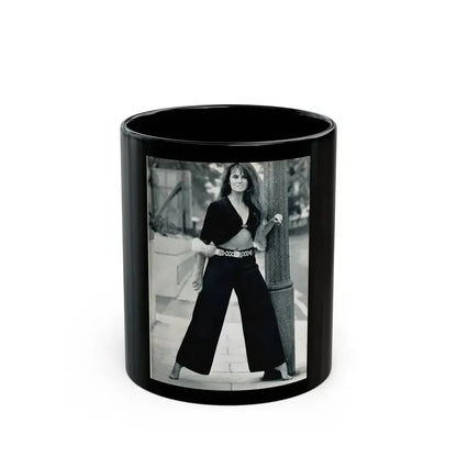 Caroline Munro #242 (Vintage Female Icon) Black Coffee Mug 11oz - Go Mug Yourself