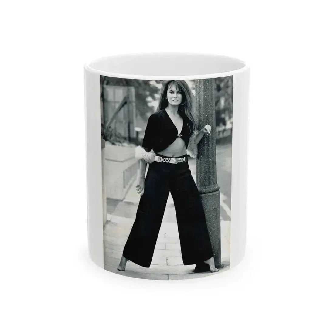 Caroline Munro #242 (Vintage Female Icon) White Coffee Mug 11oz - Go Mug Yourself