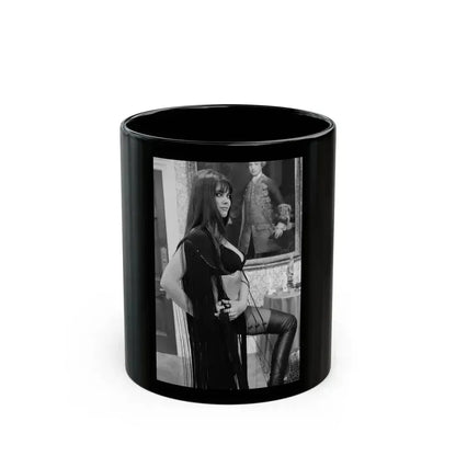 Caroline Munro #243 (Vintage Female Icon) Black Coffee Mug 11oz - Go Mug Yourself