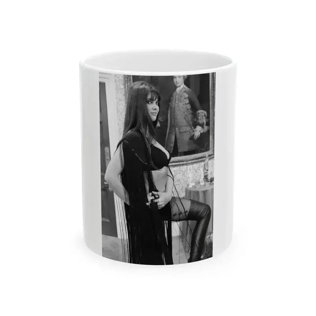 Caroline Munro #243 (Vintage Female Icon) White Coffee Mug 11oz - Go Mug Yourself