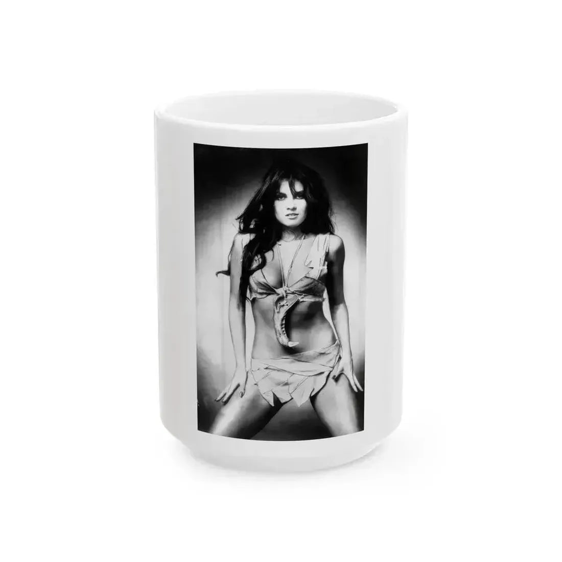 Caroline Munro #246 (Vintage Female Icon) White Coffee Mug 15oz - Go Mug Yourself