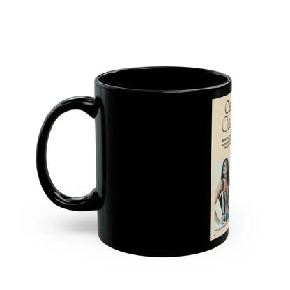 Caroline Munro #249 - Femme Fatales Fall 1992 (Vintage Female Icon) Black Coffee Mug - Go Mug Yourself