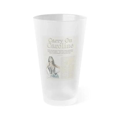 Caroline Munro #249 - Femme Fatales Fall 1992 (Vintage Female Icon) Frosted Pint Glass 16oz 16oz Frosted - Go Mug Yourself