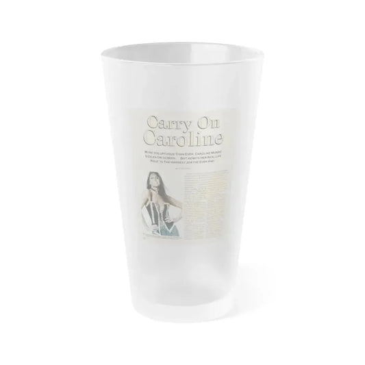 Caroline Munro #249 - Femme Fatales Fall 1992 (Vintage Female Icon) Frosted Pint Glass 16oz 16oz Frosted - Go Mug Yourself