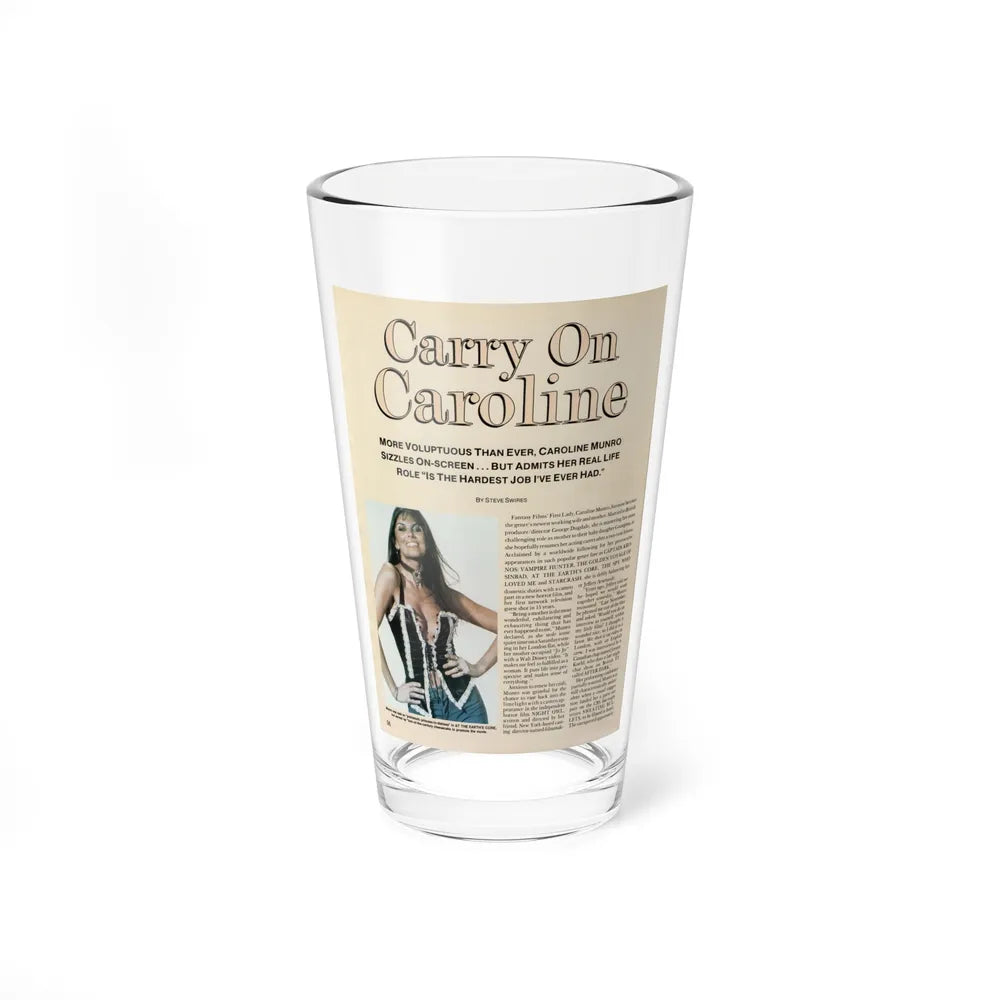 Caroline Munro #249 - Femme Fatales Fall 1992 (Vintage Female Icon) Pint Glass 16oz-16oz-Go Mug Yourself