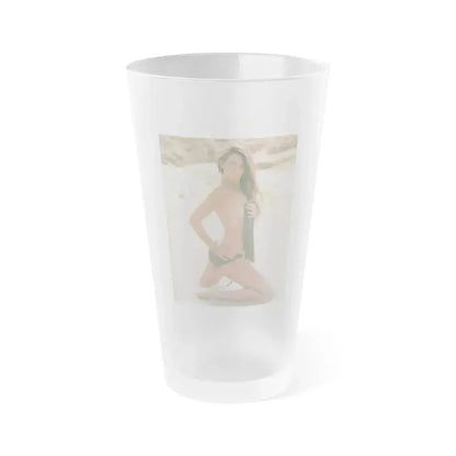 Caroline Munro #250 - Femme Fatales Fall 1992 1 (Vintage Female Icon) Frosted Pint Glass 16oz 16oz Frosted - Go Mug Yourself