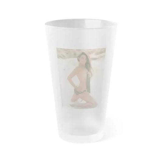 Caroline Munro #250 - Femme Fatales Fall 1992 1 (Vintage Female Icon) Frosted Pint Glass 16oz 16oz Frosted - Go Mug Yourself