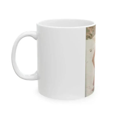 Caroline Munro #250 - Femme Fatales Fall 1992 1 (Vintage Female Icon) White Coffee Mug - Go Mug Yourself