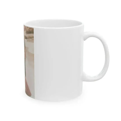 Caroline Munro #250 - Femme Fatales Fall 1992 1 (Vintage Female Icon) White Coffee Mug - Go Mug Yourself