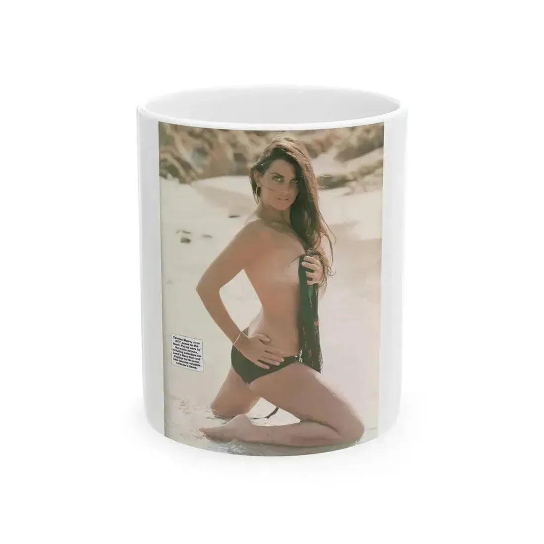 Caroline Munro #250 - Femme Fatales Fall 1992 (Vintage Female Icon) White Coffee Mug 11oz - Go Mug Yourself