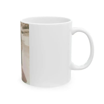 Caroline Munro #250 - Femme Fatales Fall 1992 (Vintage Female Icon) White Coffee Mug - Go Mug Yourself