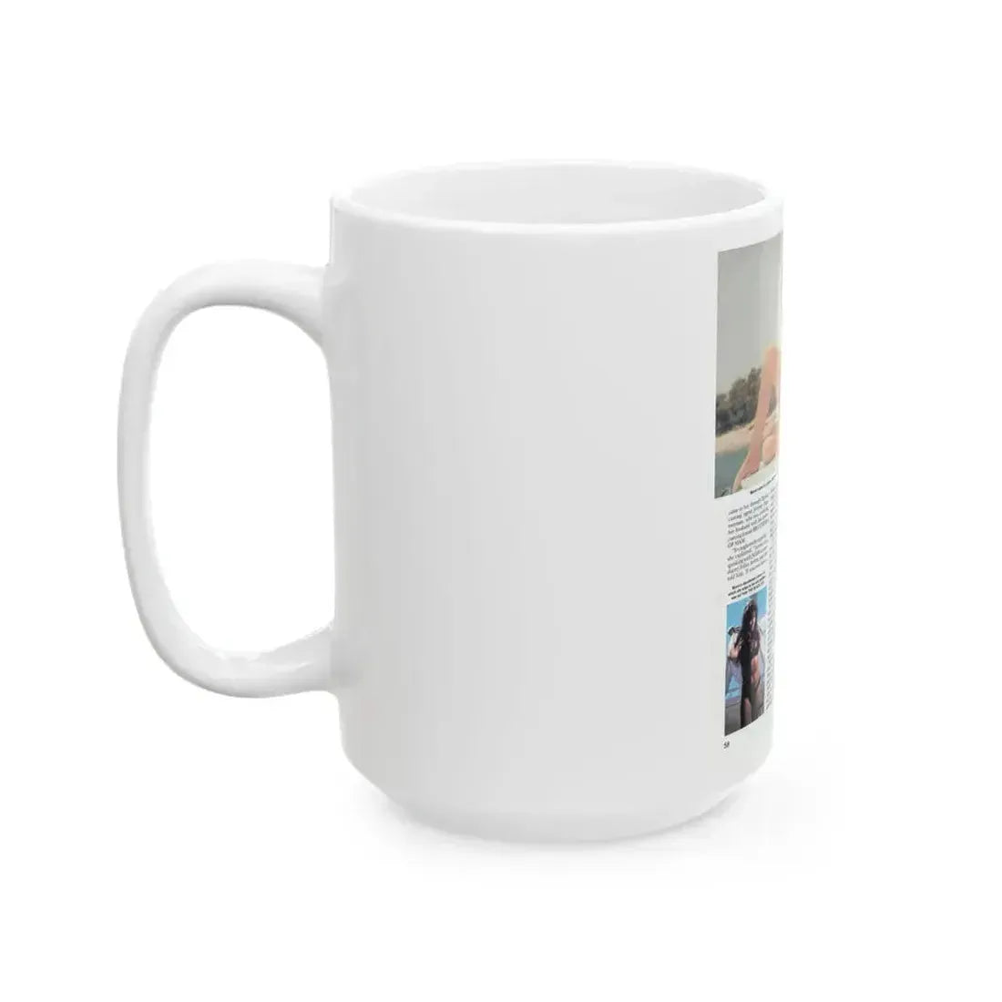 Caroline Munro #251 - Femme Fatales Fall 1992 (Vintage Female Icon) White Coffee Mug - Go Mug Yourself