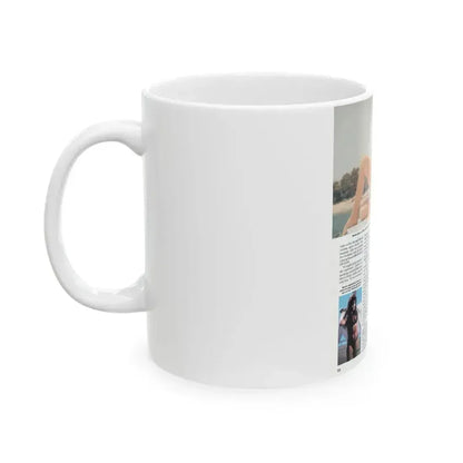 Caroline Munro #251 - Femme Fatales Fall 1992 (Vintage Female Icon) White Coffee Mug - Go Mug Yourself