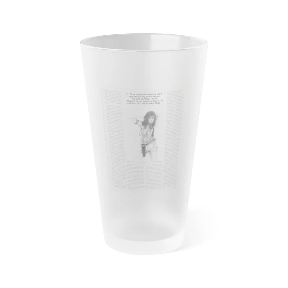 Caroline Munro #252 - Femme Fatales Fall 1992 (Vintage Female Icon) Frosted Pint Glass 16oz-16oz-Frosted-Go Mug Yourself