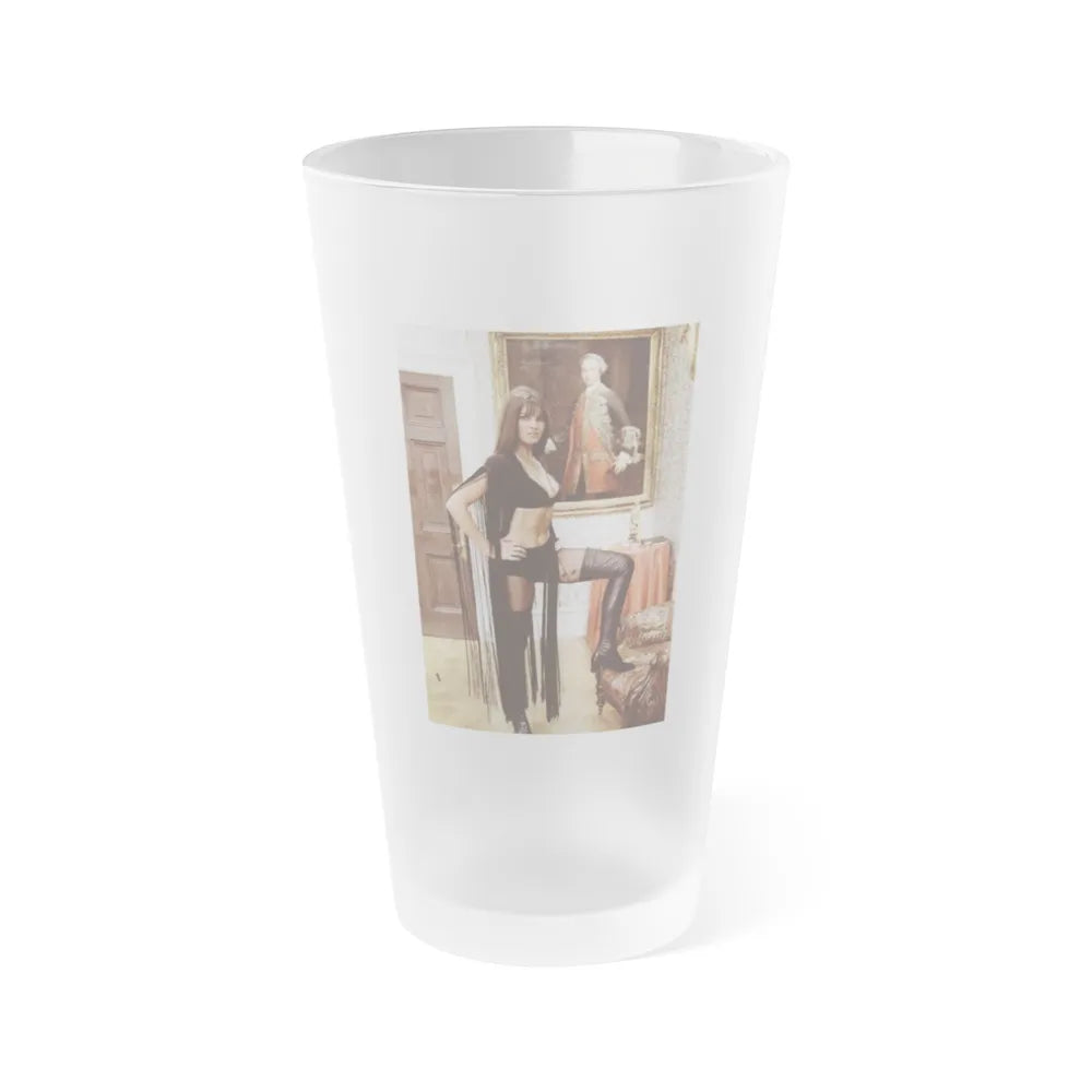 Caroline Munro #253 (Vintage Female Icon) Frosted Pint Glass 16oz-16oz-Frosted-Go Mug Yourself