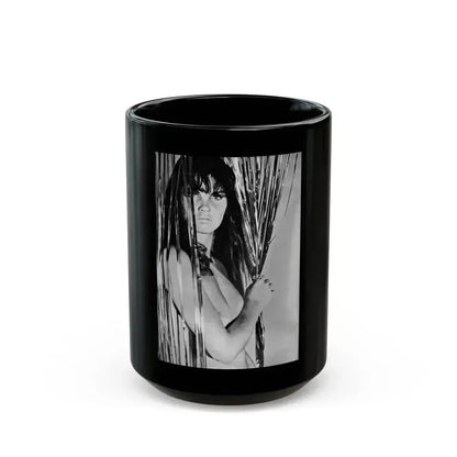 Caroline Munro #254 1 (Vintage Female Icon) Black Coffee Mug 15oz - Go Mug Yourself