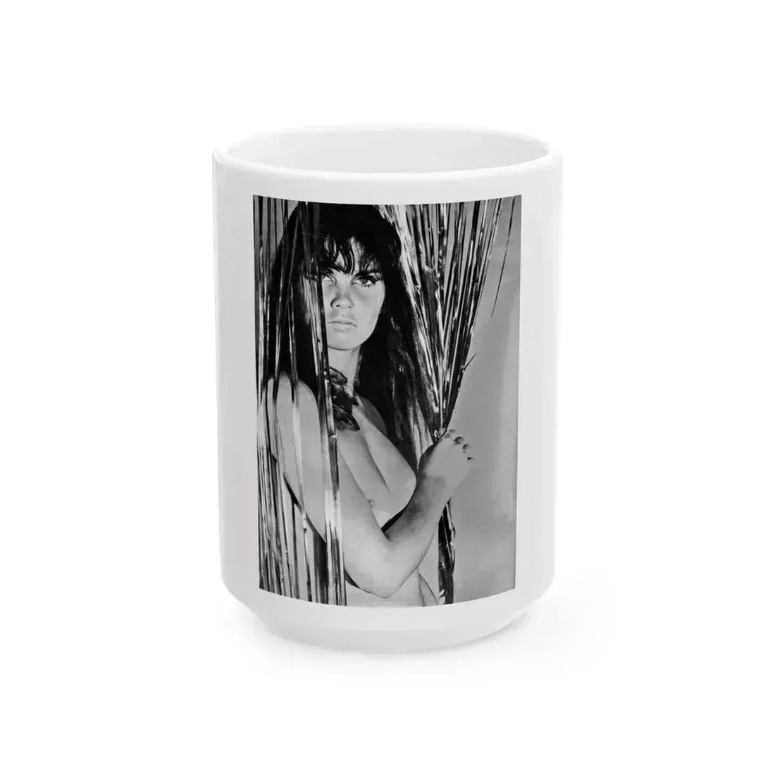 Caroline Munro #254 1 (Vintage Female Icon) White Coffee Mug 15oz - Go Mug Yourself