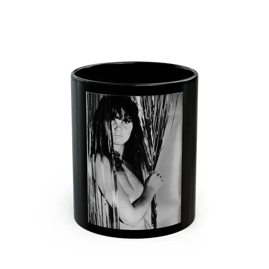 Caroline Munro #254 (Vintage Female Icon) Black Coffee Mug 11oz - Go Mug Yourself