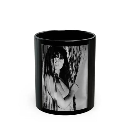Caroline Munro #254 (Vintage Female Icon) Black Coffee Mug 11oz - Go Mug Yourself