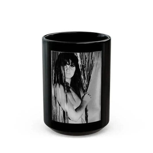 Caroline Munro #254 (Vintage Female Icon) Black Coffee Mug 15oz - Go Mug Yourself