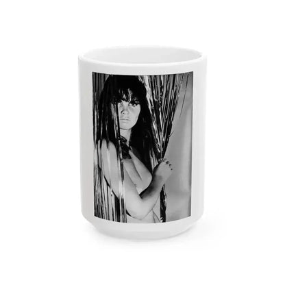 Caroline Munro #254 (Vintage Female Icon) White Coffee Mug 15oz - Go Mug Yourself