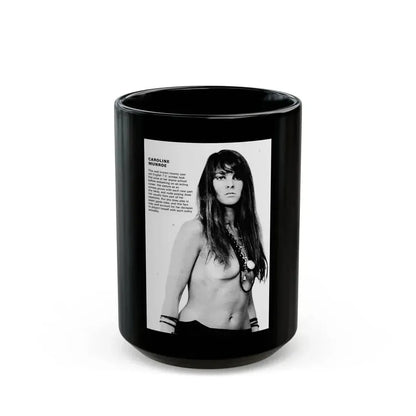 Caroline Munro #255 (Vintage Female Icon) Black Coffee Mug 15oz - Go Mug Yourself