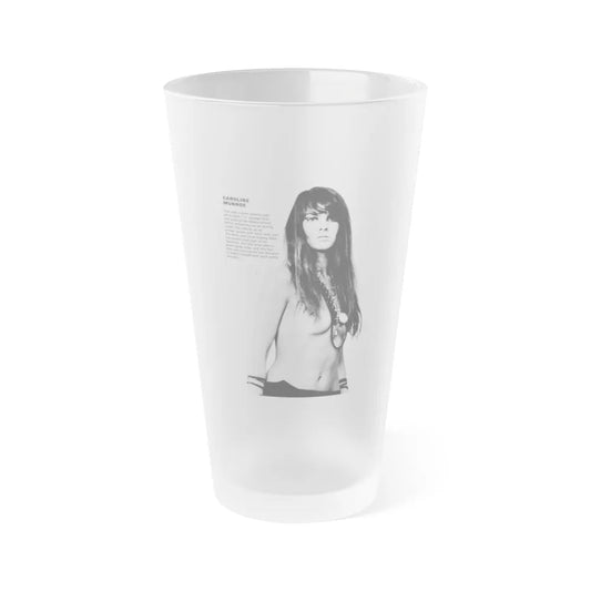 Caroline Munro #255 (Vintage Female Icon) Frosted Pint Glass 16oz-16oz-Frosted-Go Mug Yourself