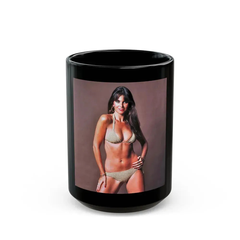 Caroline Munro #256 (Vintage Female Icon) Black Coffee Mug 15oz - Go Mug Yourself