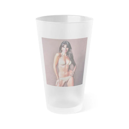 Caroline Munro #256 (Vintage Female Icon) Frosted Pint Glass 16oz-16oz-Frosted-Go Mug Yourself