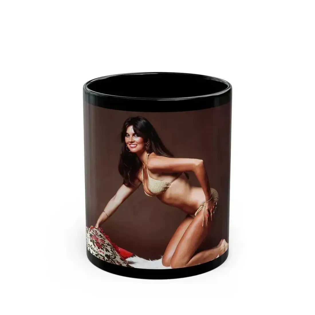 Caroline Munro #257 1 (Vintage Female Icon) Black Coffee Mug 11oz - Go Mug Yourself