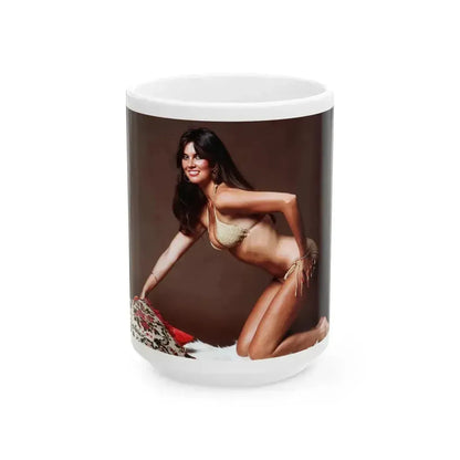 Caroline Munro #257 1 (Vintage Female Icon) White Coffee Mug 15oz - Go Mug Yourself