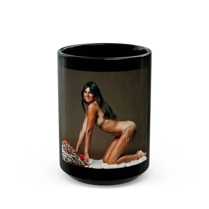 Caroline Munro #257 (Vintage Female Icon) Black Coffee Mug 15oz - Go Mug Yourself