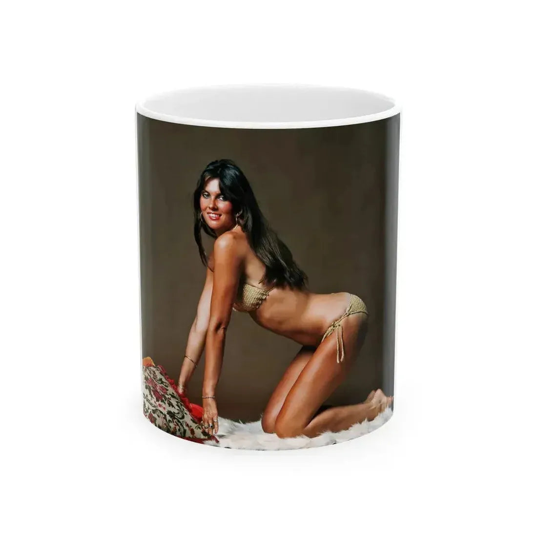 Caroline Munro #257 (Vintage Female Icon) White Coffee Mug 11oz - Go Mug Yourself