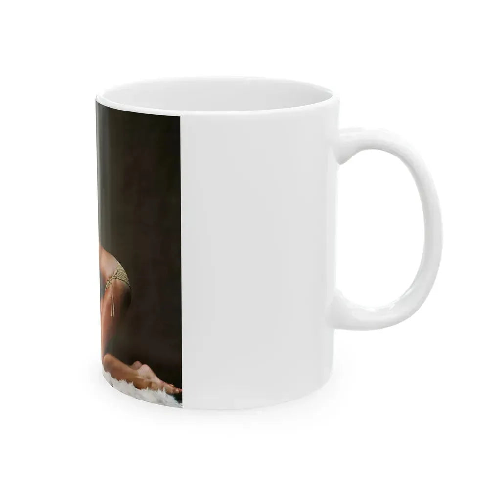 Caroline Munro #257 (Vintage Female Icon) White Coffee Mug - Go Mug Yourself