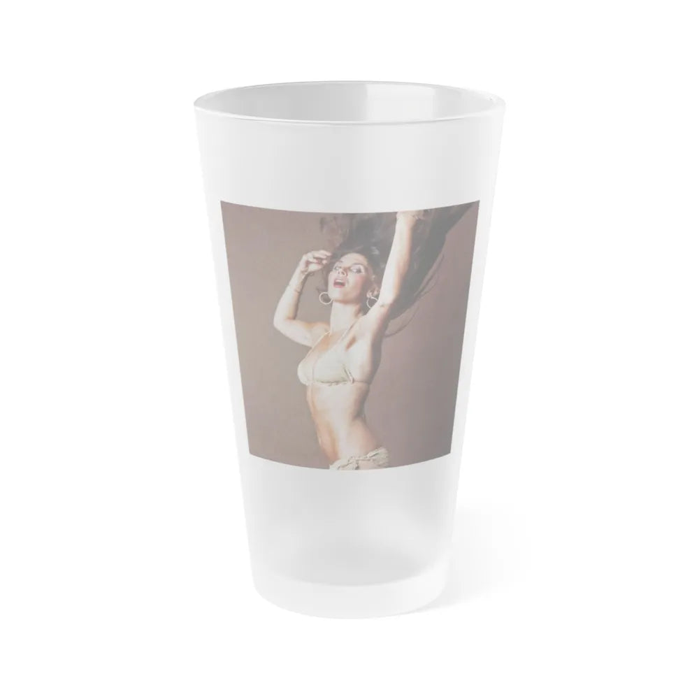 Caroline Munro #258 (Vintage Female Icon) Frosted Pint Glass 16oz-16oz-Frosted-Go Mug Yourself