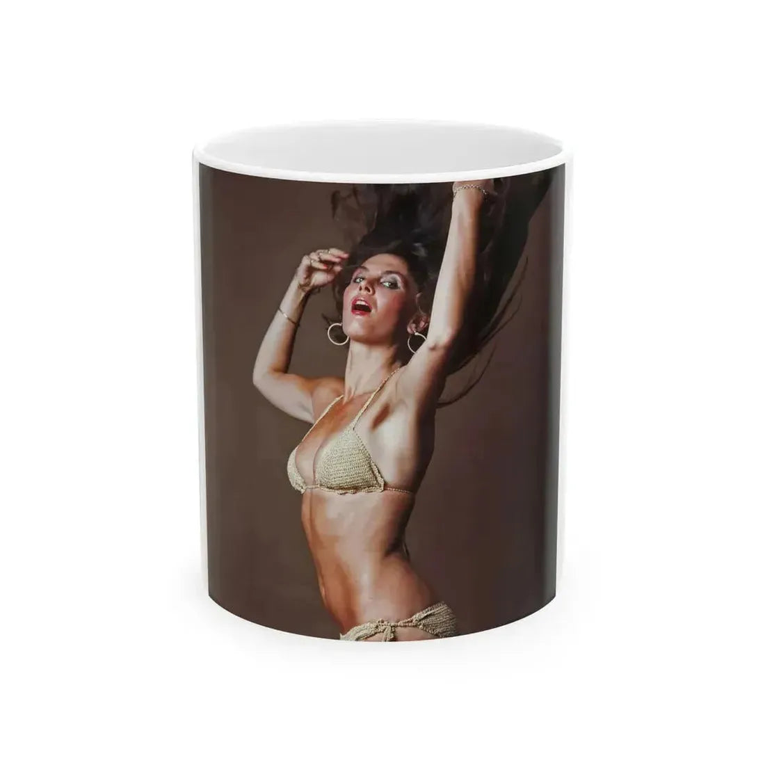 Caroline Munro #258 (Vintage Female Icon) White Coffee Mug 11oz - Go Mug Yourself