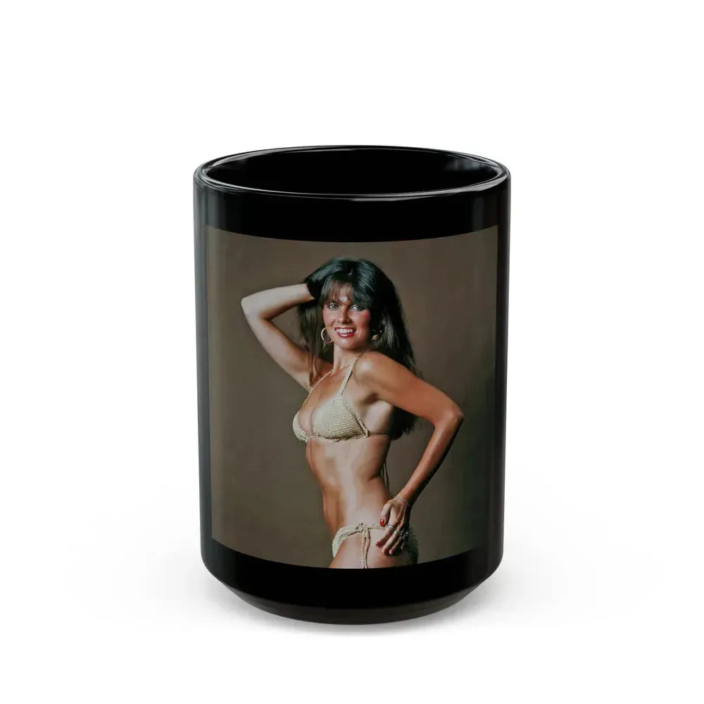 Caroline Munro #259 (Vintage Female Icon) Black Coffee Mug 15oz - Go Mug Yourself